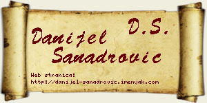 Danijel Sanadrović vizit kartica